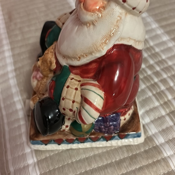 FITZ AND FLOYD Fireplace Santa Stocking Holder 619/119 Discontinued W/ Box 2005 - Picture 6 of 14